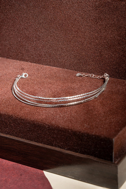 Four layer bracelet